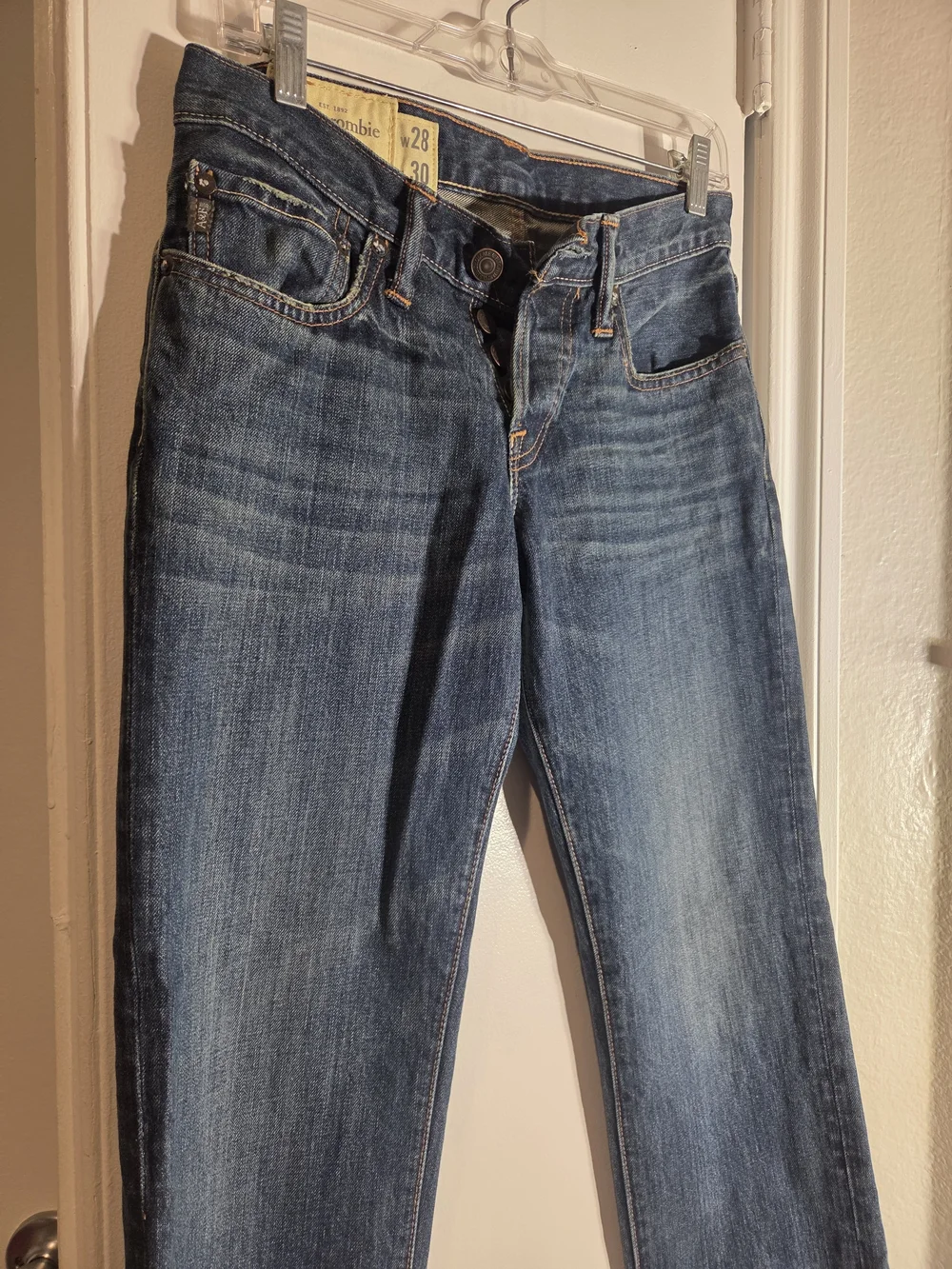 Abercrombie & Fitch Men's Slim Straight Blue Jeans